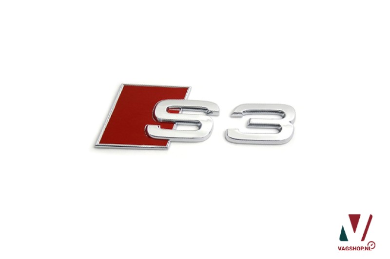 Audi S3 embleem achterzijde zilver