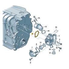VW V5 Thermostaathuispakking 