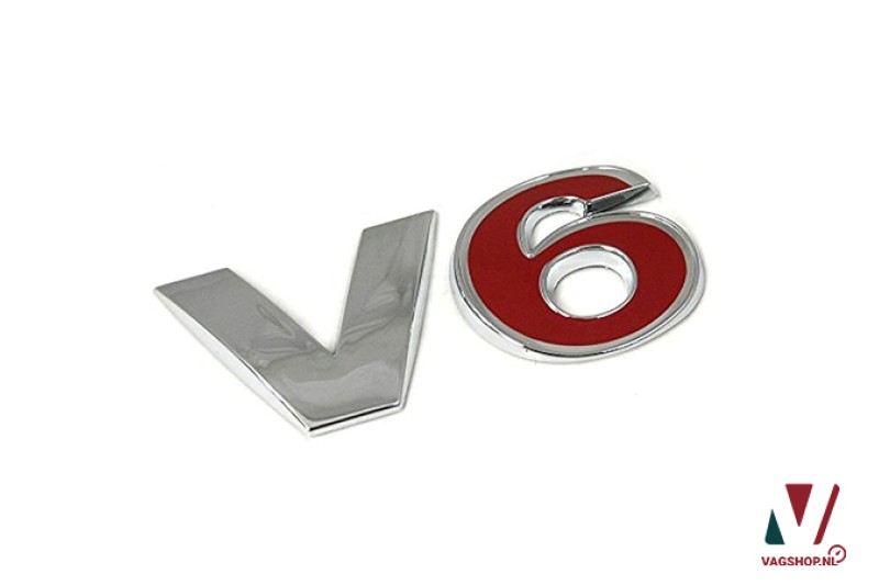 Volkswagen V6 (rood) embleem