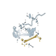 VW  Passat W8 4 Motion/Audi A6 4B V8 Quattro originele spoorstang achter
