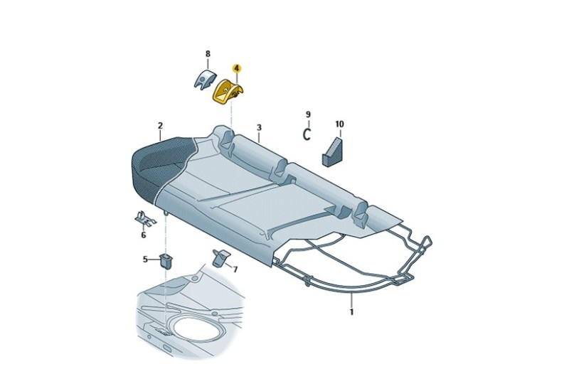 Geleidingshuls Isofix Golf 7