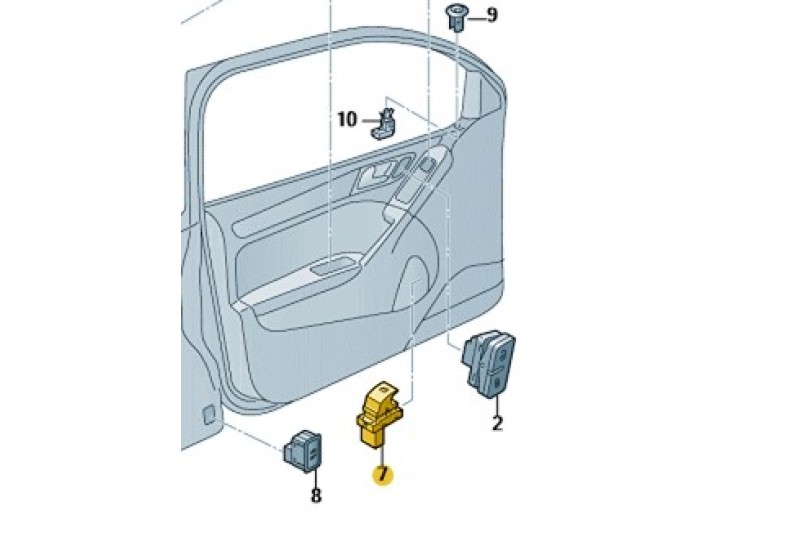 Volkswagen Golf 8 / Tiguan AD1 tankklep schakelaar