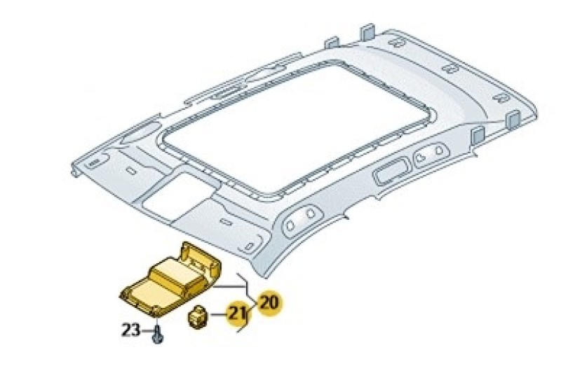 Volkswagen Tiguan (AX) opbergvak hemelbekleding