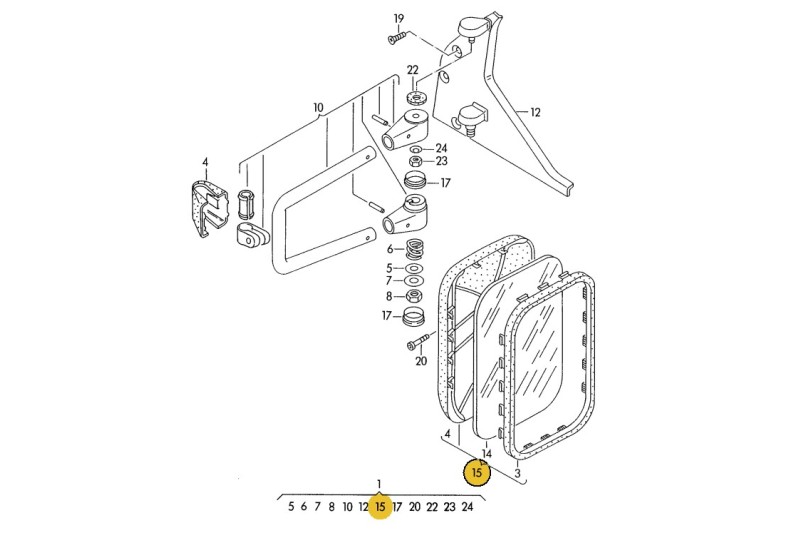 Buitenspiegel Transporter T4 Pickup