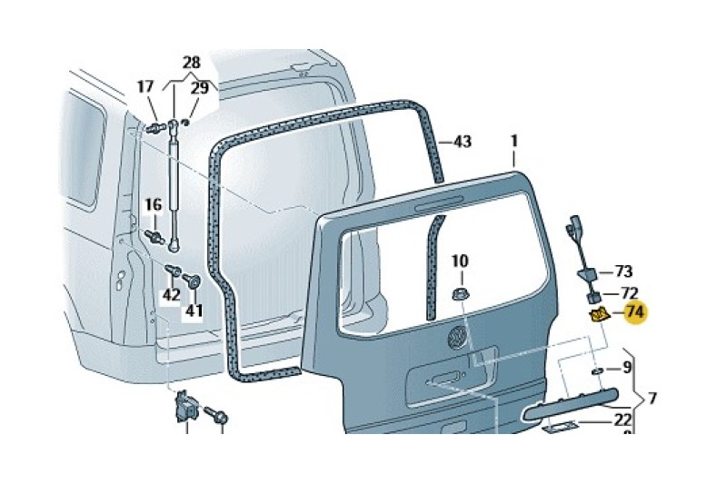 VW T5 GP bevestiging steunen achteruitrijcamera