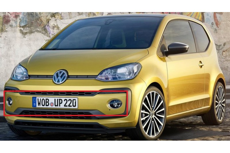 Frontplaat VW Up facelift  met mistlampen