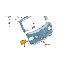 Seat Leon afdekplaat voor achterlicht in de kofferklep.