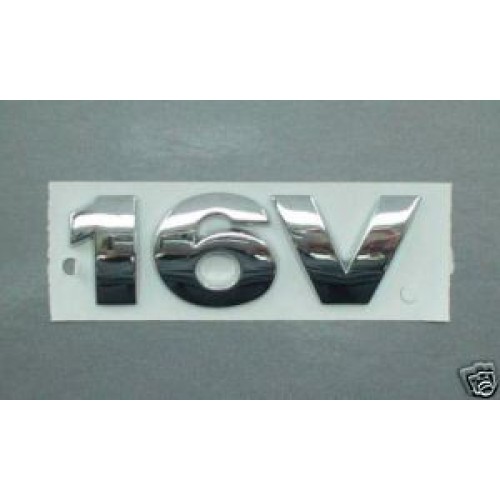 16V Zilver Plak Badge