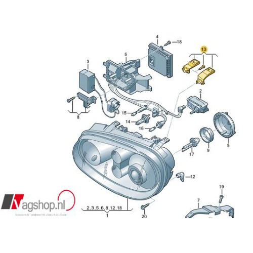 Xenon koplamp reparatieset Golf 4