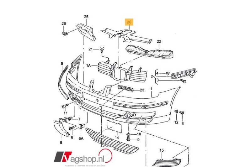 Afdekraam bovenzijde grille Leon 1M