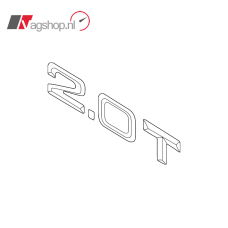 Audi Q3 - Q5 - Q7 2.0T plak-logo chroom achterkant 