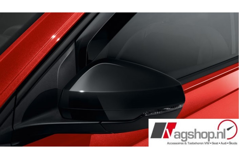 Volkswagen Polo (AW) spiegelkappen hoogglans zwart