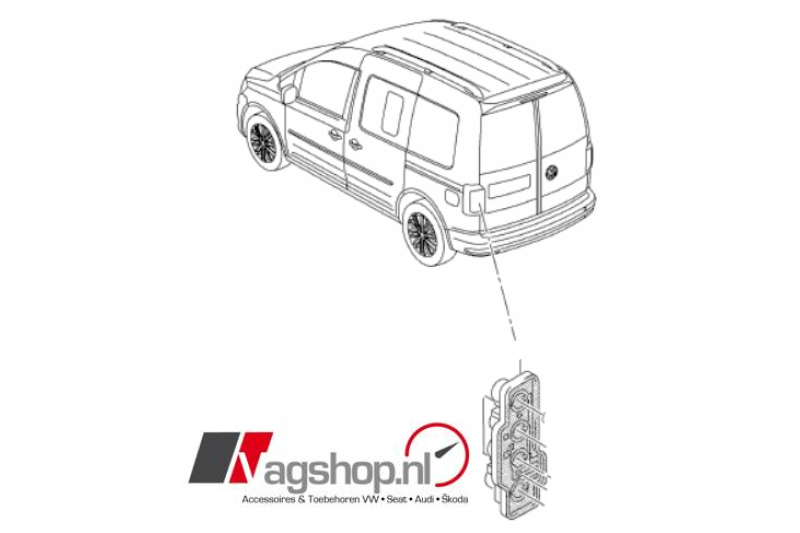 Volkswagen Caddy (SA) fitting achterlicht voor openslaande deuren