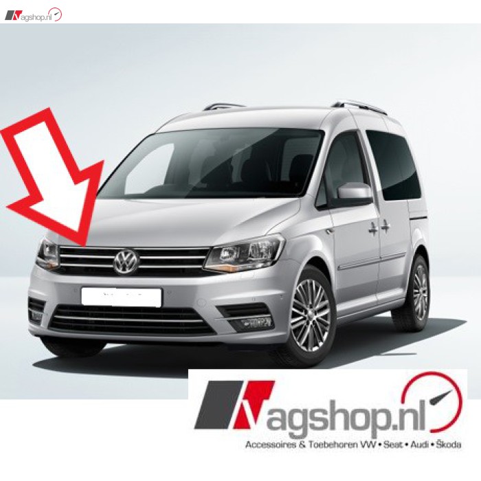 Profeet intellectueel complexiteit VW Caddy Grille Satijn zwart met verchroomde sierlijsten
