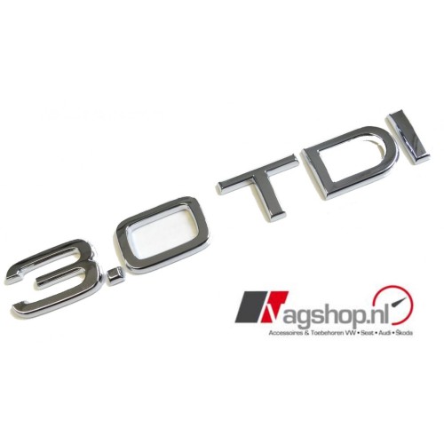 Audi 3.0 TDI plak embleem achterkant 