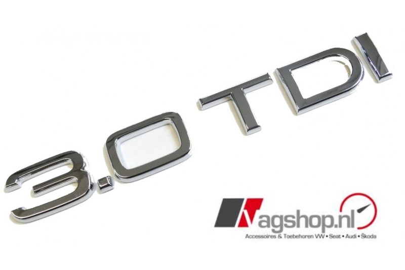 Audi 3.0 TDI embleem achterzijde