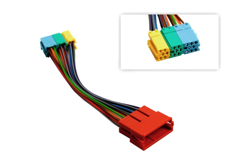 Audi/VW/Seat/Skoda deelbare Mini-ISO adapter