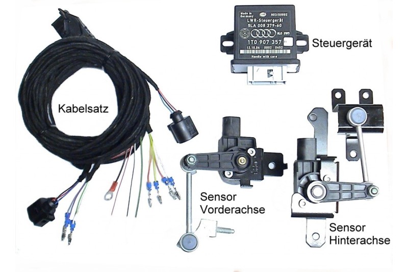 Complete set voor automatische koplamp hoogteregeling kabelset Polo 6R Xenon