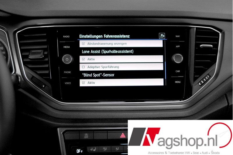 Rijstrookwisselhulp/dode hoek assistent  en parkeerassistent voor de T-Roc