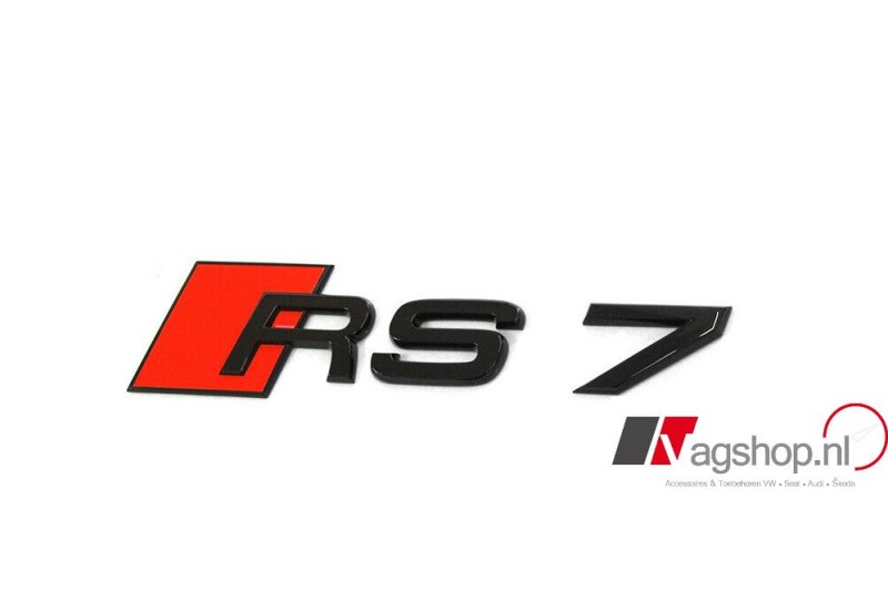 Audi RS7 embleem zwart achterkant