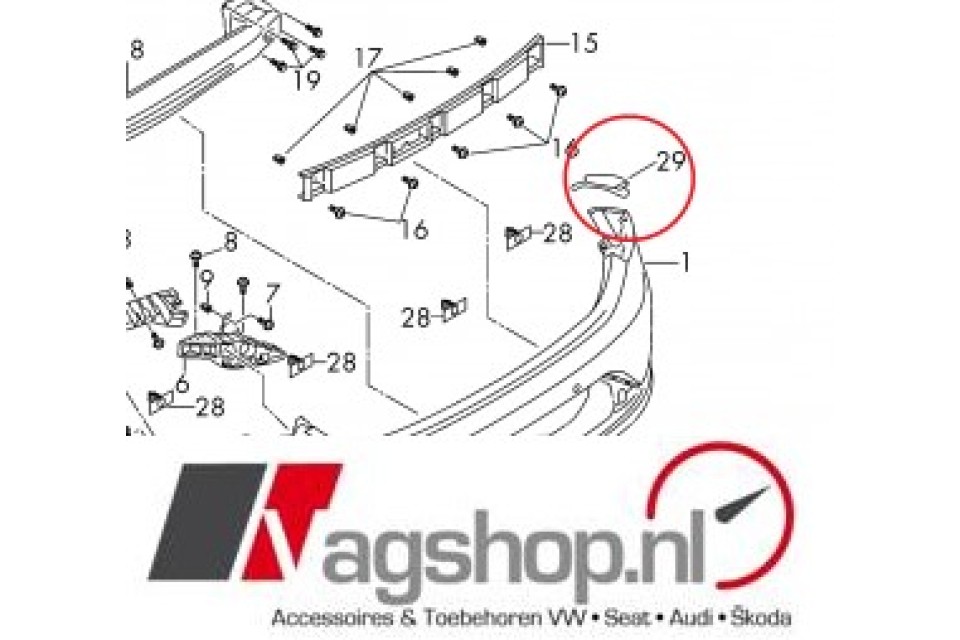 SEAT Leon (5F) wielrandspoiler 