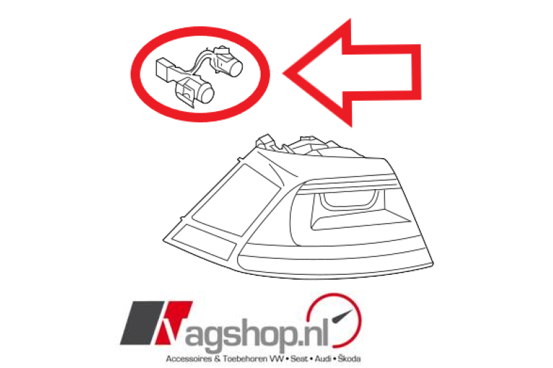 VW Golf 7 (5G) Fitting voor achterlicht - Buitenkant 