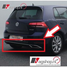 VW Golf 7 (5G) Highline Achterdiffusor satijnzwart/Chroom