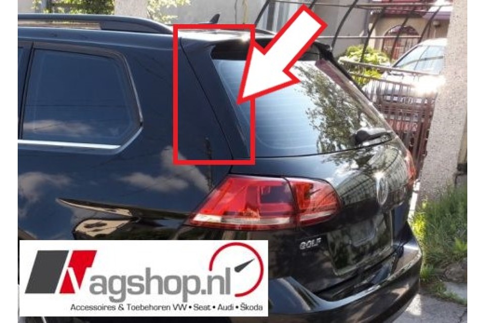 VW Golf 7 R Variant (5G) Verticale Spoiler kofferklep -Zwart glanzend  