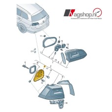 Fitting voor het achterlicht van de Golf 7 Variant buitenzijde