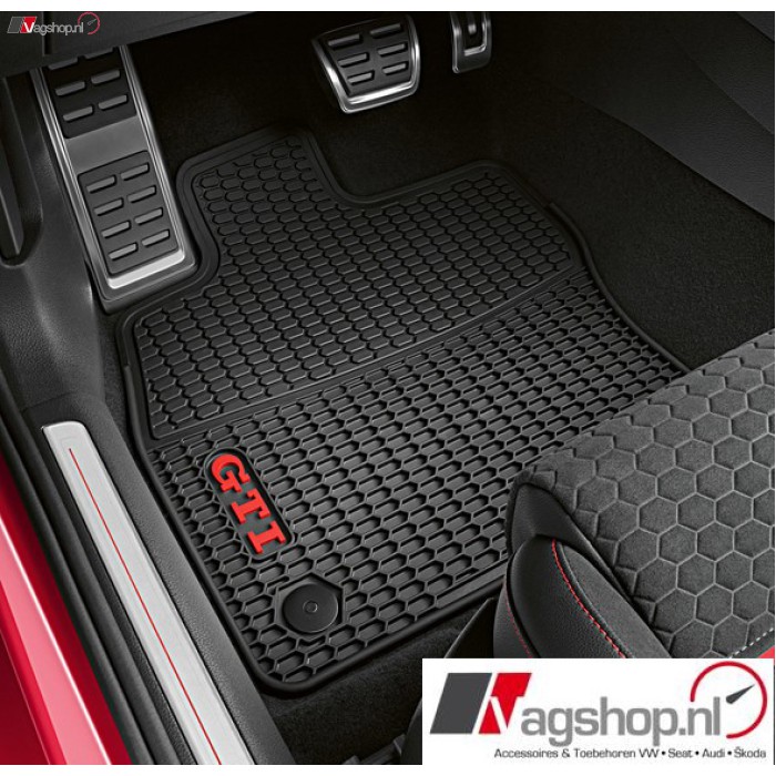 Denemarken Achternaam gas Volkswagen Golf 7 rubber mattenset met GTI logo | Vagshop.nl