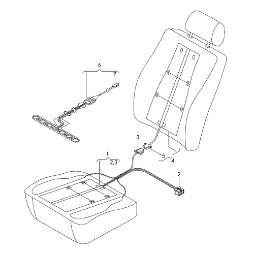 Stoelverwarmingsmat tbv rugleuning comfort/sportstoel Leon 5F 