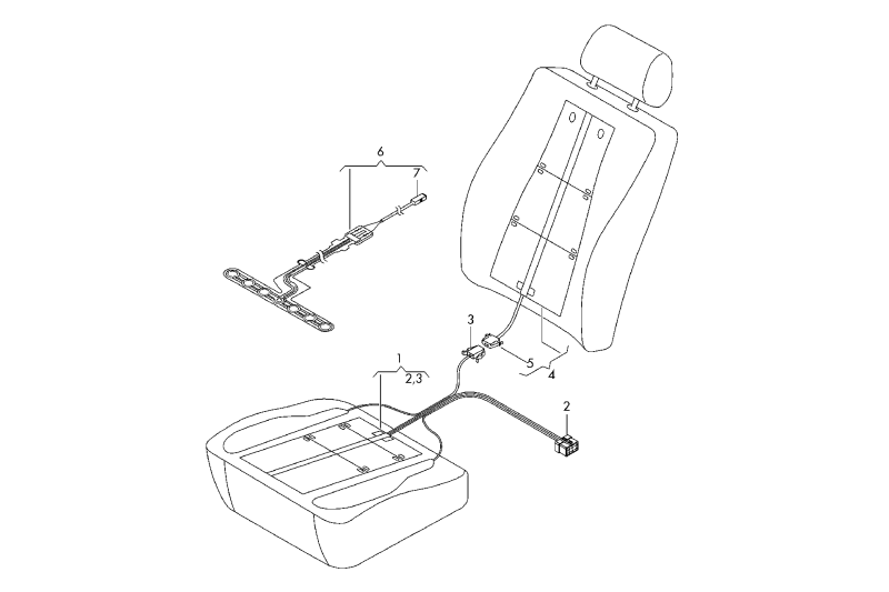 Stoelverwarmingsmat tbv rugleuning comfort/sportstoel Leon 5F 