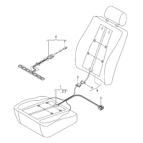 Stoelverwarmingsmat voor de zitting van een comfortstoel/Sportstoel Leon 5F 