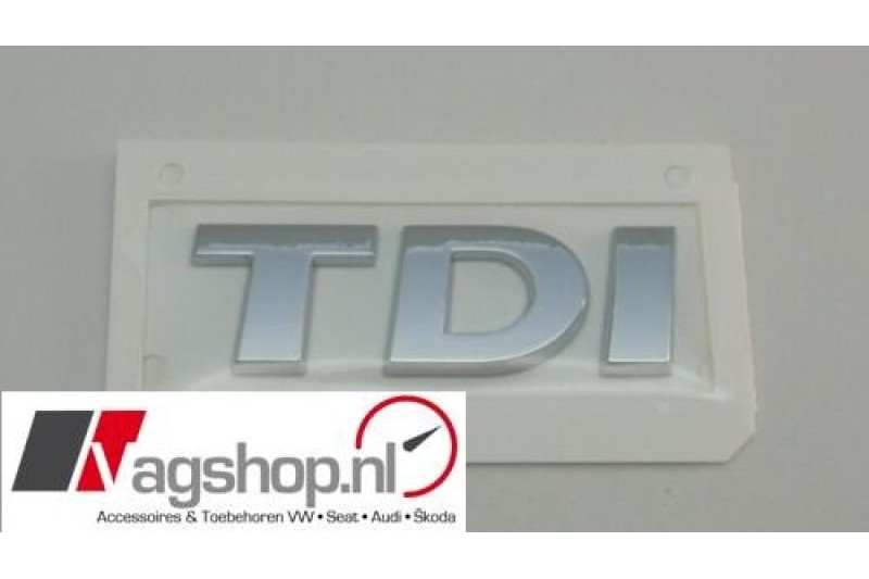 VW Polo (6R) TDI Plakembleem achterkant 