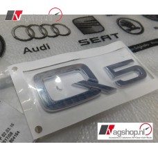 Audi Q5 'Q5' plak embleem achterkant -chroom 