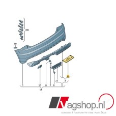 Audi A1 (8X) afdekking sleepoog