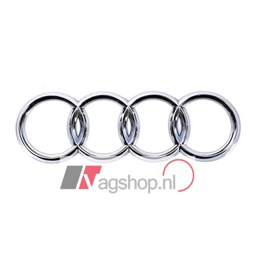 Chromen Audi ringen logo in de grille