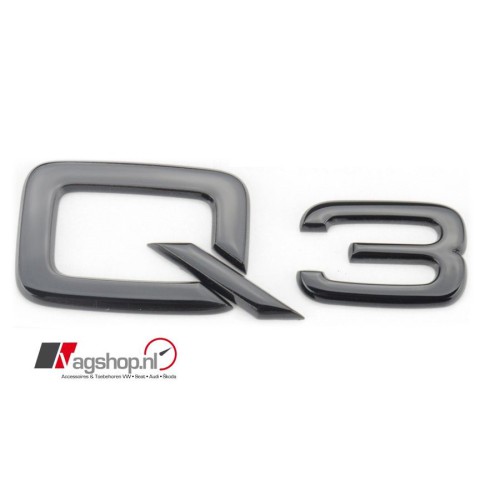 Audi Q3 (8U) 'Q3' Black Edition plak embleem achterkant 