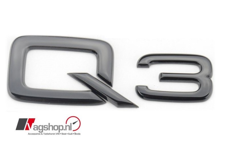 Audi Q3 (8U) 'Q3' black edition embleem achterkant 