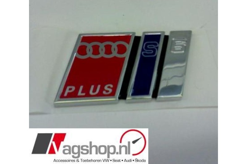 Audi S6 C5 Plus plak embleem achterkant 