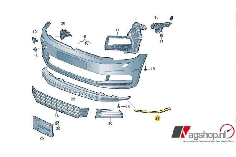 Bumperspoiler Touran 5T o.a. R-Line