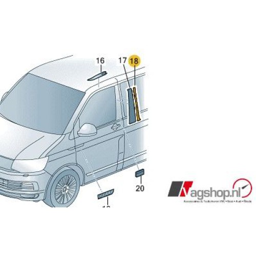 Decorfolie voor portier of schuifdeur van de Transporter T5 GP/T6