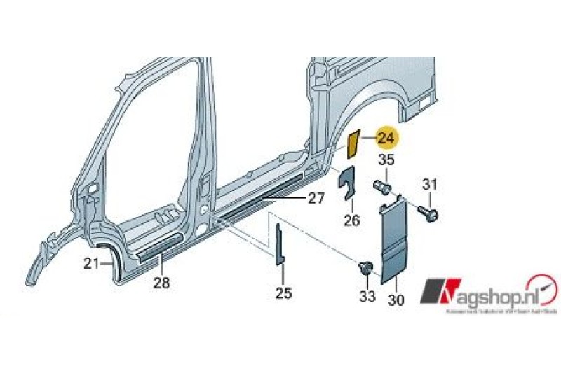 Beschermfolie achterscherm T5/GP/T6