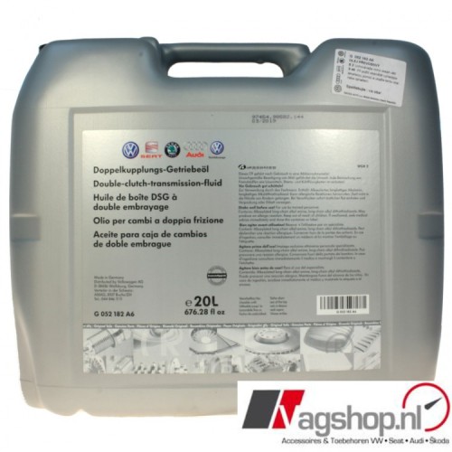 DSG Olie -G  052182A6 - SAE 75W- 20 liter 