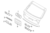 Audi 2.0T embleem achterzijde 
