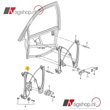 Audi A6 4B origineel raammechanisme voorzijde.