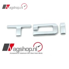 Seat TDI plak embleem achterkant zilver