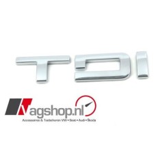 Seat TDI plak embleem achterkant zilver