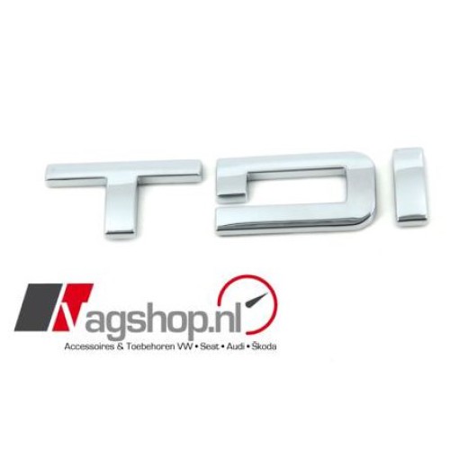 Seat TDI plak embleem achterkant zilver