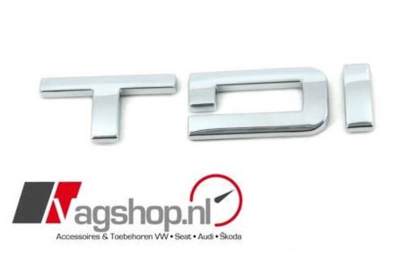 Seat TDI plak embleem achterkant zilver